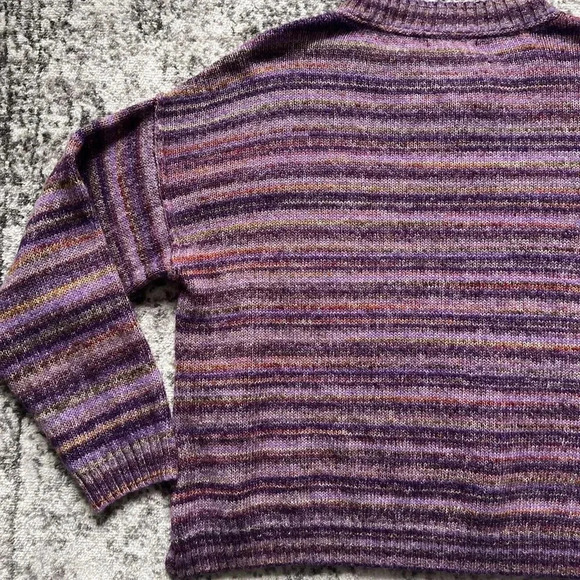 Cleo + Wolf Space Dye Henley Sweater Purple‎ Size Medium - Picture 8 of 8